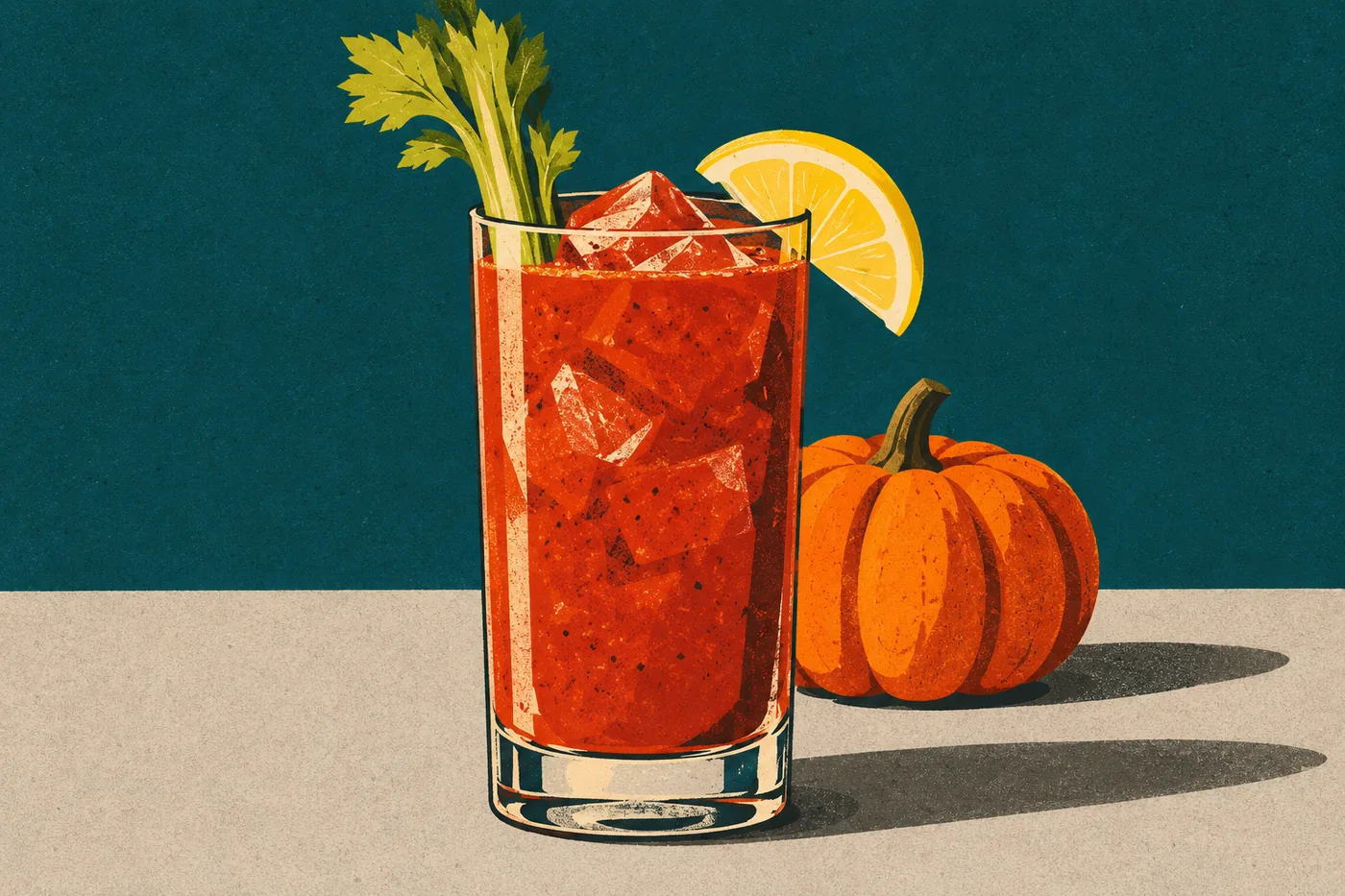 Tiefroter Drink zu den Halloween-Snacks mit Selleriestange Tiefroter Drink zu den Halloween-Snacks mit Selleriestange