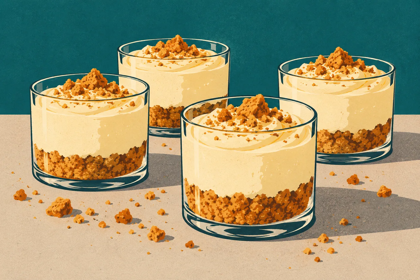 Käsekuchen im Glas