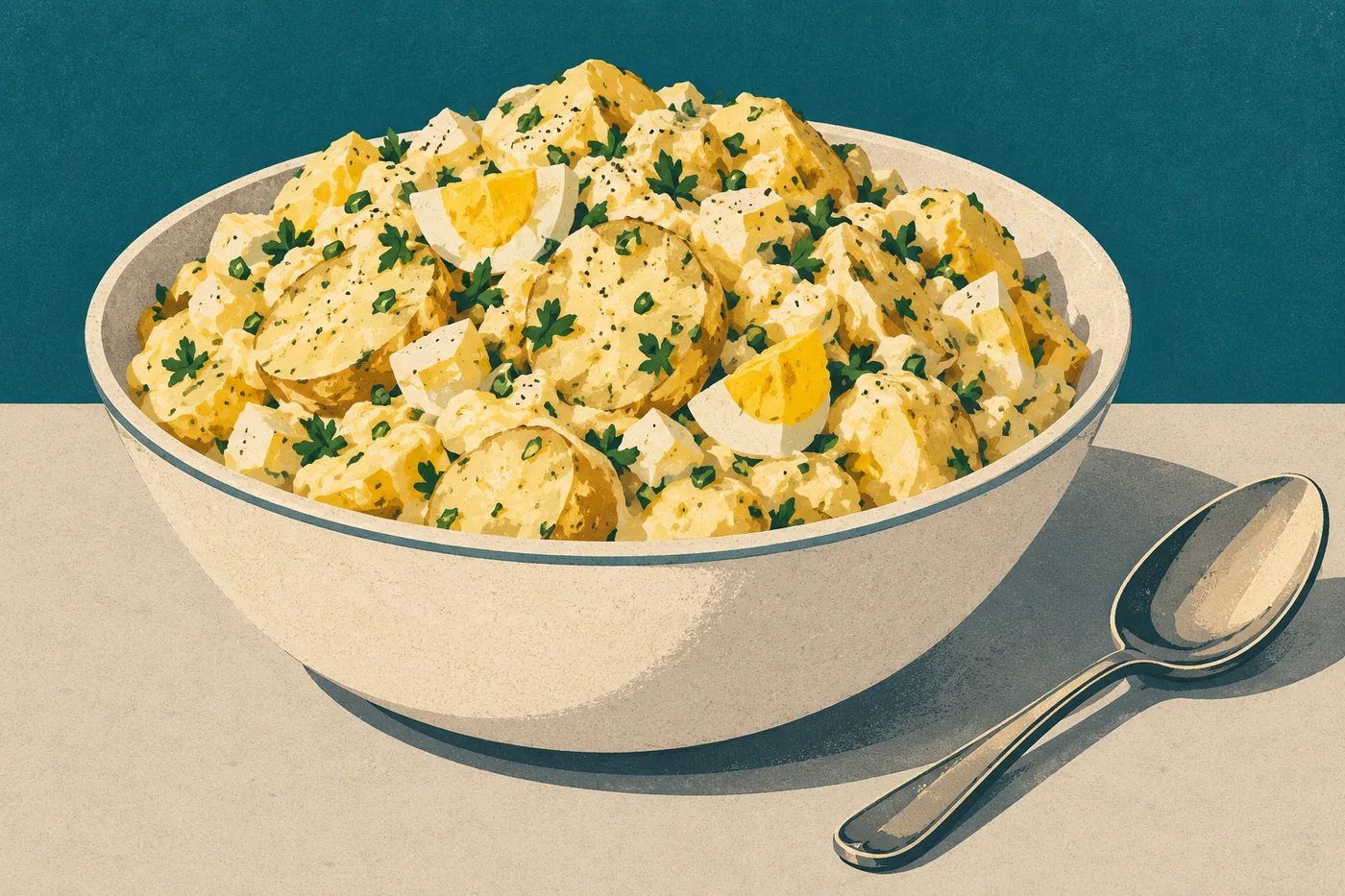 Kartoffelsalat mit Mayonnaise