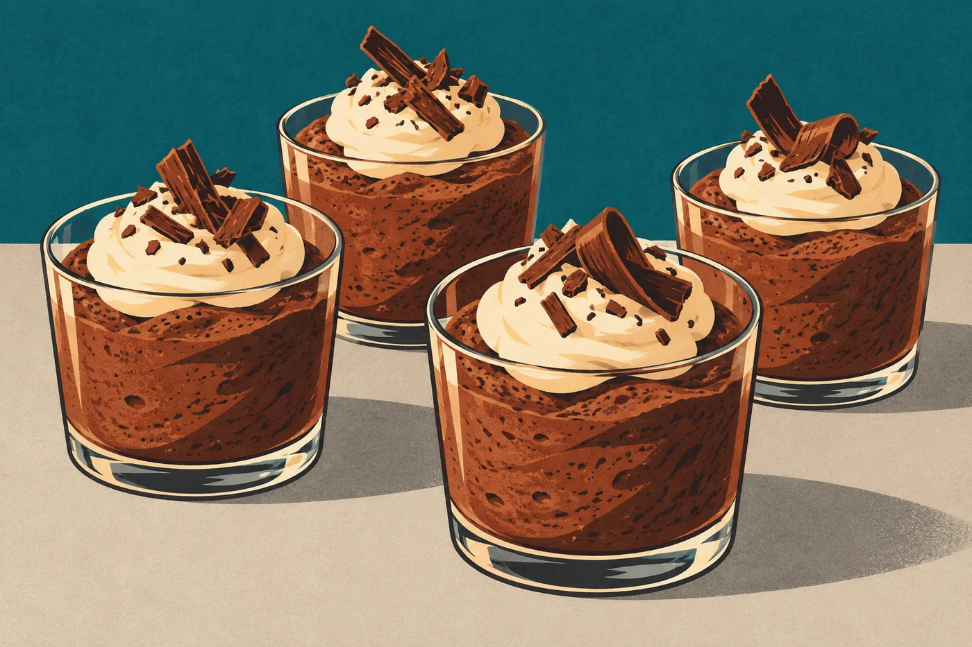 Mousse au Chocolat im Glas