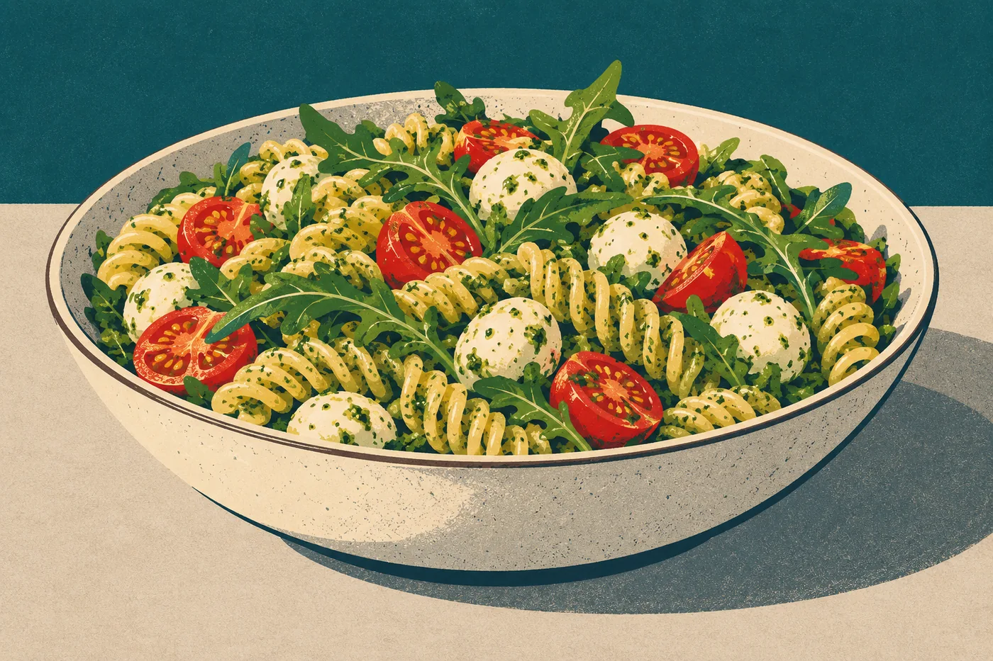 Nudelsalat mit Pesto