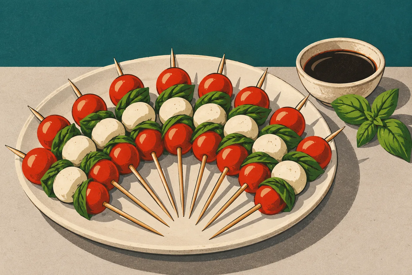 Tomate-Mozzarella-Spieße