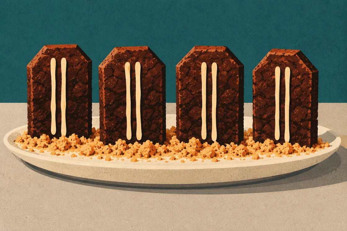 Halloween-Snacks: Grabsteine aus Brownies