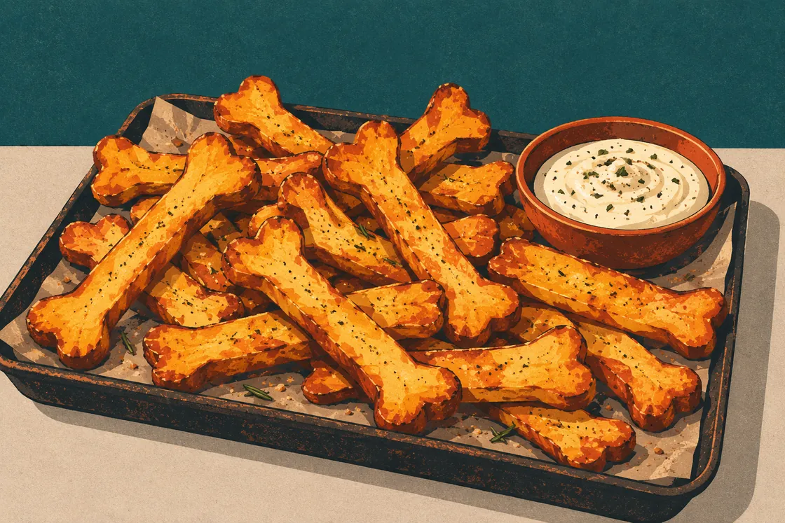 Halloween-Snacks: Knochen aus Kartoffelspalten Halloween-Snacks: Knochen aus Kartoffelspalten