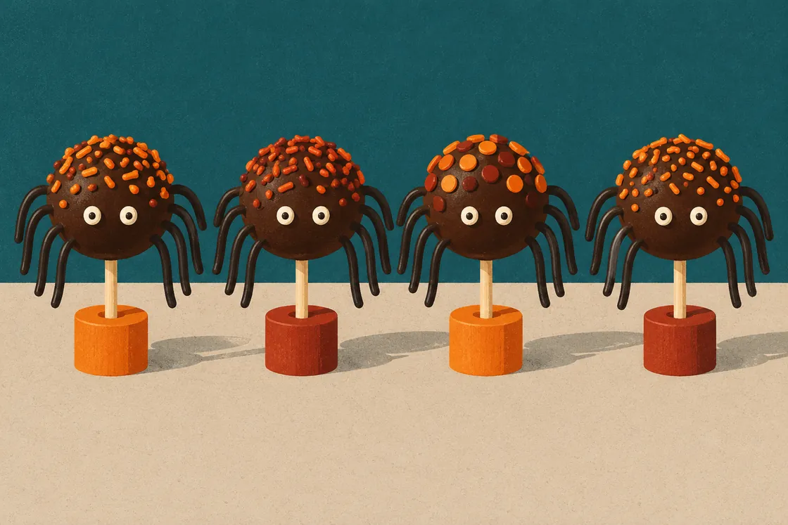 Halloween-Snacks: Spinnen aus Cake Pops