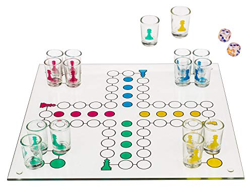 Out of the Blue 79/3943 - Glas Trinkspiel Ludo,...