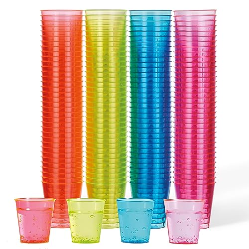 MATANA 150 Bunte Schnapsgläser aus Plastik, 3cl -...