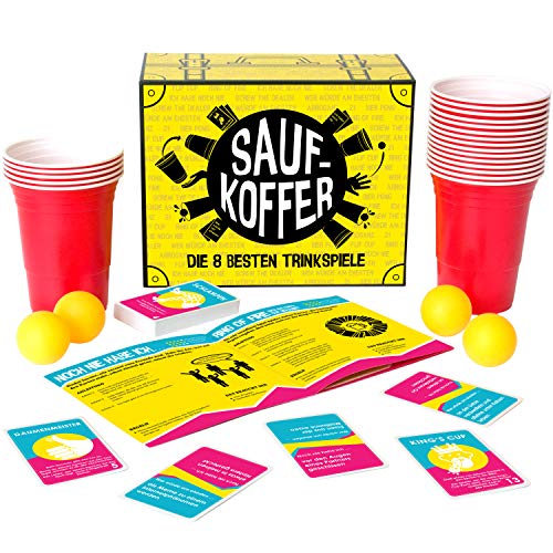 GUTTER GAMES Saufkoffer , 8 Trinkspiele (Beer...
